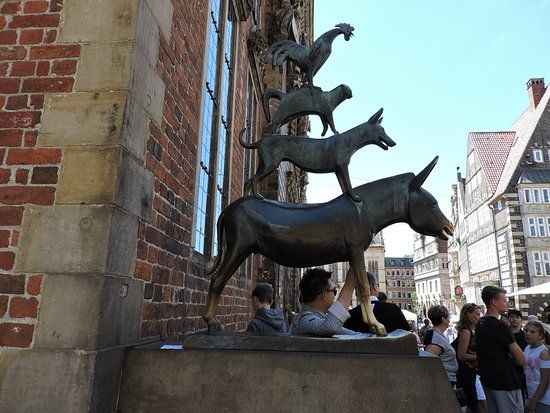 Bronzestatue der Bremer Stadtmusikanten